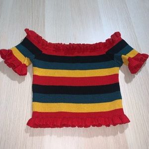 Striped crop top from love culture in size 2